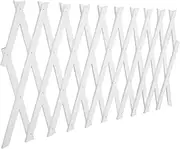 Yardwe Elegant Wooden Fence Expandable Lattice Wall Outdoor Garden Trellis Plant Climbing Support Wall
