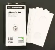 Lighthouse 2X2 Self-adhesive Coin Holder 20mm Fit AU 1c 5c 6Pence 1/2Sov.Pack 25