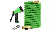 50 FOOT EXPANDABLE GARDEN HOSE, UPGRADED LEAKPROOF(GREEN)