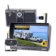 AMTIFO Dual Cameras RV Backup Camera Wireless Front Dash Cam 360 ° Rotation