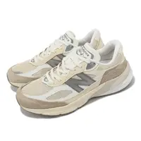 在飛比找momo購物網優惠-【NEW BALANCE】休閒鞋 990 V6 男鞋 米白 