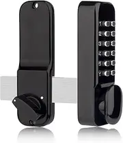 Stainless Steel 100% Mechanical Door Locks with Keypads Door Knob, Waterproof Keyless Entry Door Keypad Deadbolt Lock with Handle, Digital Combination Front Door Lock Set, 2 in 1 Code/Key