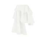 [ALAIA] ALAIA Poplin spiral skirt Woman 36 36 White