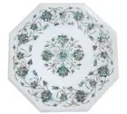 12" Marble Side End Table Top Mosaic Inlay Marquetry Living Art Decor