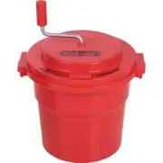 Chef-Master 90005 Red Manual 5-Gallon Salad Dryer Spinner