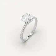 2.23 carat Round Cut Engagement Ring | 100% Natural Diamond in 14k White Gold