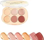 Face Palette - 6-Colors Professional Makeup Conceal | Contour Palette | Easy To Apply Six Shades, Cream Texture | Waterproof Cream Blendable Long Lasting Cosmetics Kit For Women Mature Skin Artist Ev