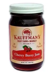 Kauffman Orchards Cherry Berry Jam, All Natural, No Preservatives, 9 oz. Jar