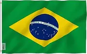 ANLEY Fly Breeze 3x5 Foot Brazil Flag - Vivid Color and UV Fade Resistant - Canvas Header and Double Stitched - Brazilian National Flags Polyester with Brass Grommets 3 X 5 Ft