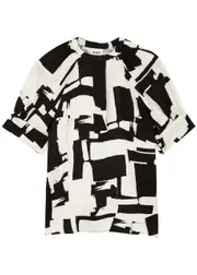 Day Birger ET Mikkelsen Venice Printed Satin Blouse - Black - 38 (UK12 / M) 38 (UK12 / M)