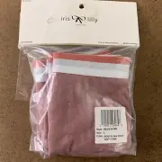 Iris & Lilly Women's Size Large Nostalgia Pink 3 Pack Cotton Cheeky Hipster NWT