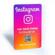 Social Media Smart Contactless Sharing NFC Instagram Connect Card Tap + QR Code