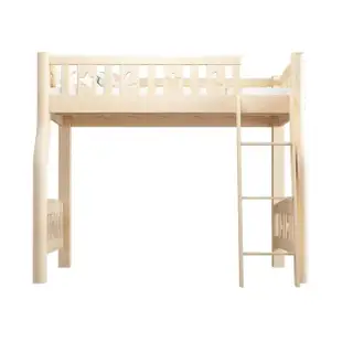 【HABABY】兒童高架床 升級上漆版 爬梯款-標準單人床型尺寸(高架床、標準單人床型床架、上漆版)