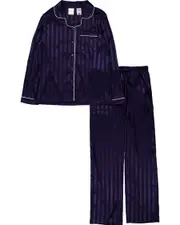 Girls 8-16 Satin Long Pj Set