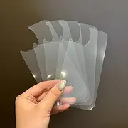 Jusnfu 5 Pcs DIY Clear Card for iPhone 11 12 13 14 15 Case - Clear Cards for Stickers, Photos, for iPhone Case 6.1 Inches
