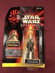 Star Wars Episode I Jar Jar Binks with Gungan Battle Staff action figure