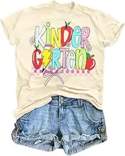 [UNIQUEONE] Teacher Shirts for Women: Kindergarten Preschool Teacher Pencil T-Shirt Funny Teacher Graphic Tees Back to School Tshirt