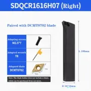 SDQCR1616H07 16MM CNC Lathe Tool Carbide Turning Tool Holder For DCMT0702 Insert
