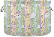 Yoogain Witch Potion Cartoon storage basket folding and waterproof organizers and storage basket with sturdy handle Hamper linen blankets for shelf room towel