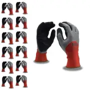 Cordova Tandem Gloves, 15-Gauge, Red Polyester Shell, 3/4 Two-Layer Sandy Latex