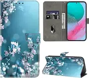 for Samsung Galaxy S10e Case Wallet,Galaxy S10e Phone Case Wallet,Flip Folio PU Leather Protective Cover with Card Holder Women for Samsung Galaxy S10e - Plum Blossom