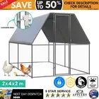 Chicken Coop Rabbit Hutch Large Hutches House Hen Run Cage Outdoor 2 x 4 x 2 m
