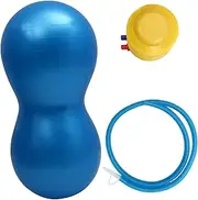 ibasenice Thicken PVC Yoga Ball for Fitness Exercise Burst Peanut Shape Workout Ball with Pump Comfortable Surface for Home Gym Use for All Ages