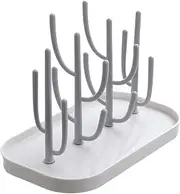 Baby Bottle Drying Rack with Base, Cactus Cup Drying Rack Mug Stand Small Portable Bottle Dryer Holder with Drain Tray for Nipples Cups Teats Pump Parts and Accessories