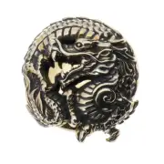 Brass Dragon Concho - Oriental Design Leather Craft Custom Part