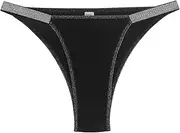 [Generic] Plus Size Silk Panties Underwear Panties Cotton String Thong Women's Lace Underpants Women V Waist Breathable No Show Thong Women Thong Underwear Variety