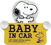 Snoopy Car Supplies, Car Sticker, Window, Suction Cup Type, Safety Sign, Large, Swing, Swing Type, Stand Out, Cute, SNOOPY 6.3 x 5.7 inches (16 x 14.5 cm)