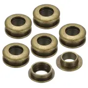 8mm(1/3 Inch) Brass Hole Eyelets, 6 Pcs Arc Surface Grommets, Bronze