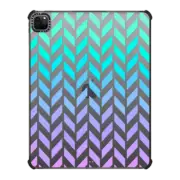 iPad Pro 12.9-inch (5th/6th gen) iPad Impact Case Pastel Ombre Herringbone Transparent
