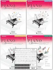Piano Adventures Level 1 2nd Edition Learning Set By Nancy Faber - Lesson, Theory, Performance, Technique & Artistry Books & Juliet Music Piano Keys 88/61/54/49 Full Set Removable Sticker
