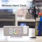 RE (White)Digital Mirror Clock With Large Display RGB Colorful Gradient