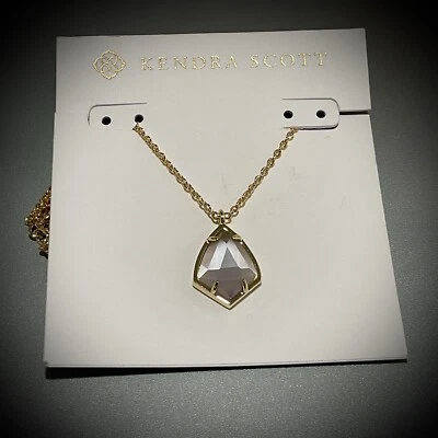 NWT KENDRA SCOTT 14K GOLD PLATED CORY SEMIPRECIOUS STONE PENDANT NECKLACE