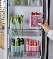 Refrigerator Organizer Multifunctional Storage Box Pantry Home 2 Pack Containers