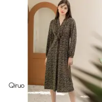 在飛比找momo購物網優惠-【Qiruo 奇若名品】春夏浪漫雪紡長袖洋裝3202F 精緻