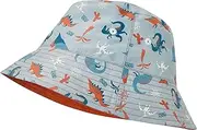 [Playshoes] Boys UV Protection Fishing Hat Swimming Hat Headwear Dino Allover 51 cm, Dino Allover, 51