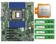 AMD EPYC Genoa 9354P CPU W/ Supermicro H13SSL-N Motherboard 64GB（16GB *4 ）RAM