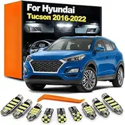 13Pcs LED Interior Dome Reading Light Kit, For Hyundai Tucson 2016 2017 2018 2019 2020 2021 2022 Trunk Number Plate Lamp