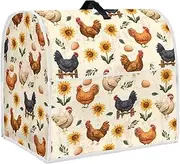 [Annejudy] Sunflower Chicken Print Kitchen Aid Mixer Cover, Kitchen Stand Mixer Dust Cover with Handle, Kitchen Aid Covers for Stand Mixer or Coffee Maker Kitchen Aid Mixer Assecories, S
