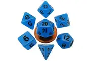 MDG: Mini Polyhedral Dice Set - Glow Blue