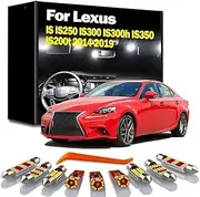 18Pcs LED Interior Reading Light Kit, For Lexus IS IS250 IS300 IS300h IS350 IS200t 2014-2016 2017 2018 2019 Trunk Bulbs