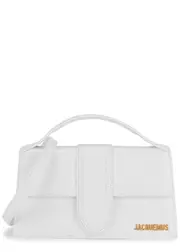 Jacquemus Le Grande Bambino White Leather Top Handle Bag, Bag, White One Size