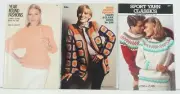 Year Round Fashions, Sport Yarn Classics, More Granny Squares Pattern Booklets
