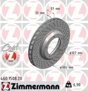 Zimmermann 460.1508.20 Standard Coat Z Disc Brake Rotor For 78-85 911 930 (for: Porsche)