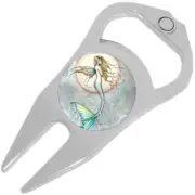 Fairy Mermaid Moon Golf Ball Marker Divot Repair Tool Bottle Opener