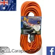 25m x 15A CARAVAN EXTENSION LEAD with SHROUDED PLUG. HEAVY DUTY