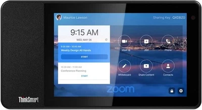 Lenovo ThinkSmart View For ZOOM Wi-Fi Bluetooth 8" IPS HD Touchscreen 8-Core